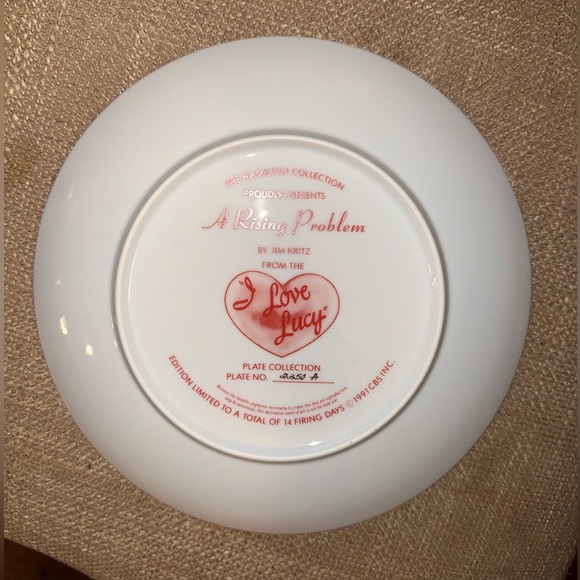 I Love Lucy A Rising Problem Hamilton Collector Plate - Picture 5 of 5